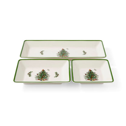 Christmas-Themed Tray Set – 3 Pieces