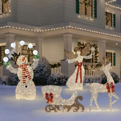 1.82m Illuminated Snowman with 156 Warm White LEDs