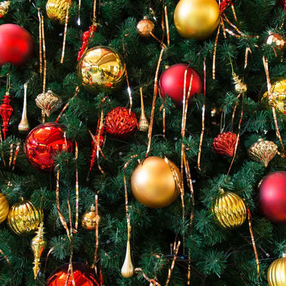 Christmas Tree Baubles – 36 Pieces | 4cm Colourful Glitter Ornaments