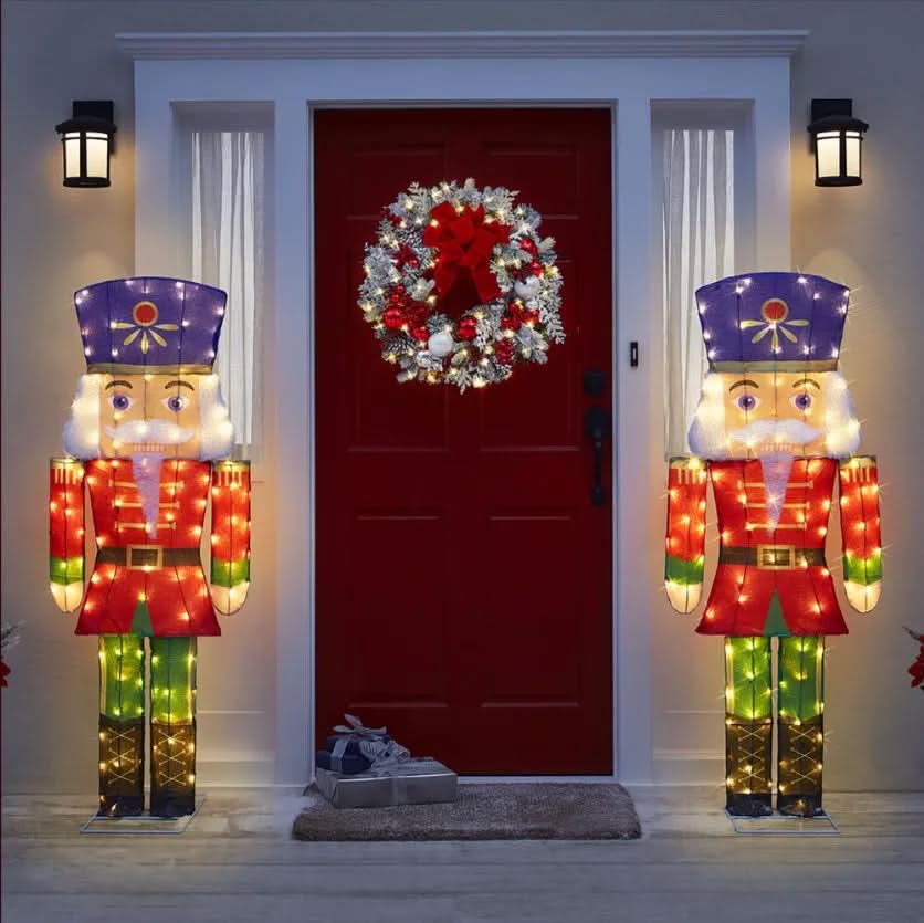 1.52m Sparkling Nutcracker with Cool White LEDs
