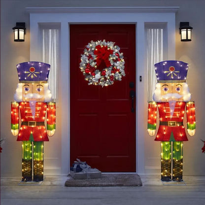 1.52m Sparkling Nutcracker with Cool White LEDs