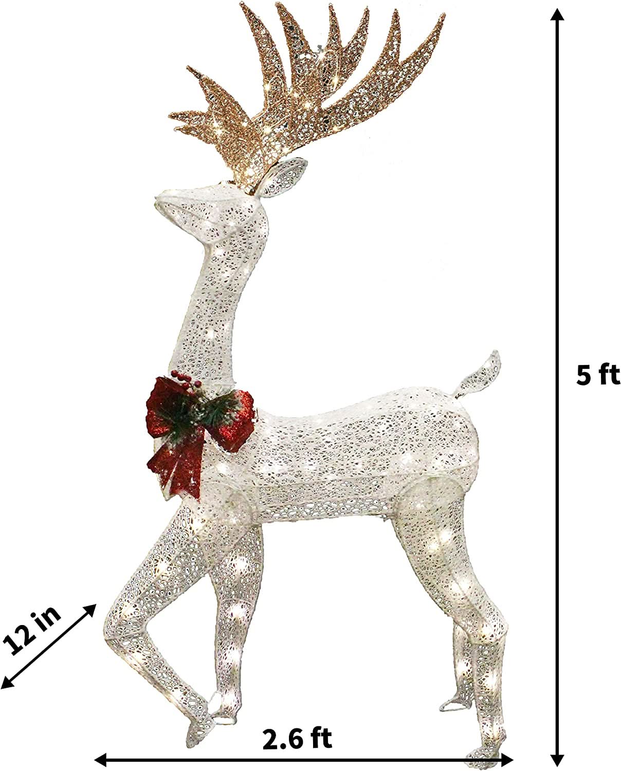 1.52m LED Light-Up Reindeer