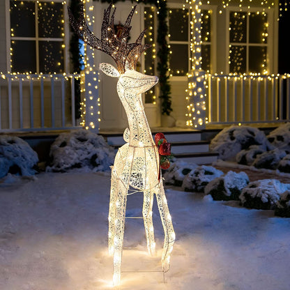 1.52m LED Light-Up Reindeer