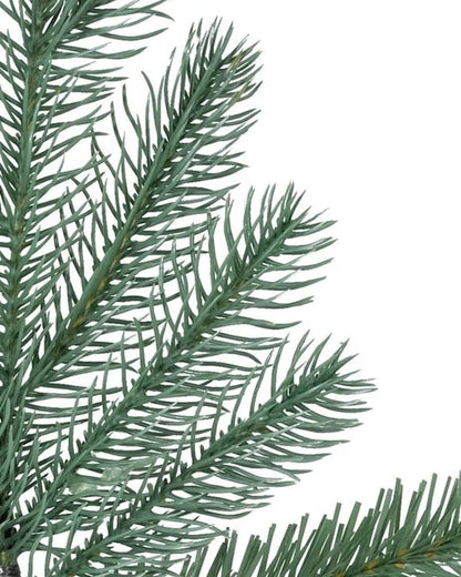 Cathedral Fir Slim Christmas Tree with Hinged Branches, Metal Stand and Built-In Micro LEDs