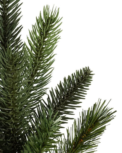California Baby Redwood Christmas Tree with Hinged Branches, Metal Stand and Built-In Micro LEDs