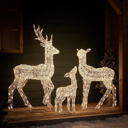 Smart RGB LED Light-Up Reindeer Set with Wi-Fi Control