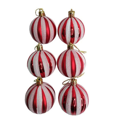 Kit of 6 Christmas Baubles 6cm – Festive Decorations