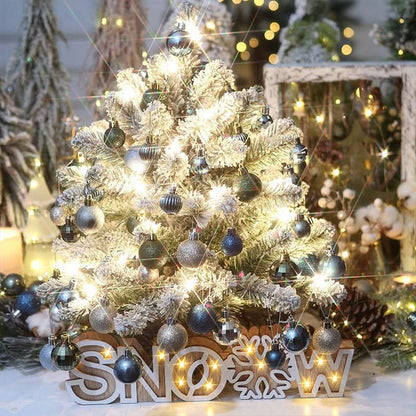 64-Piece Christmas Bauble Set – Gold & Blue
