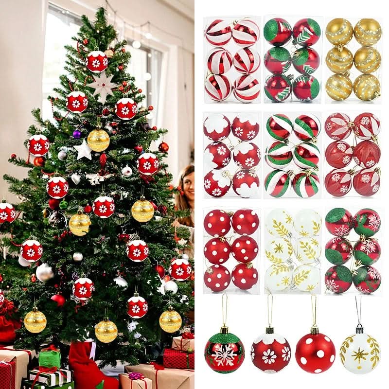 Christmas Tree Baubles Set – 6 Pieces