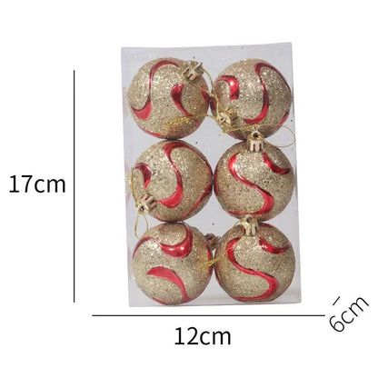 Christmas Tree Baubles Set – 6 Pieces