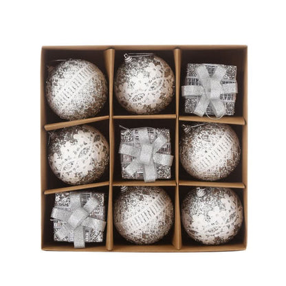 Christmas Baubles Set – 9 Pieces | 8CM