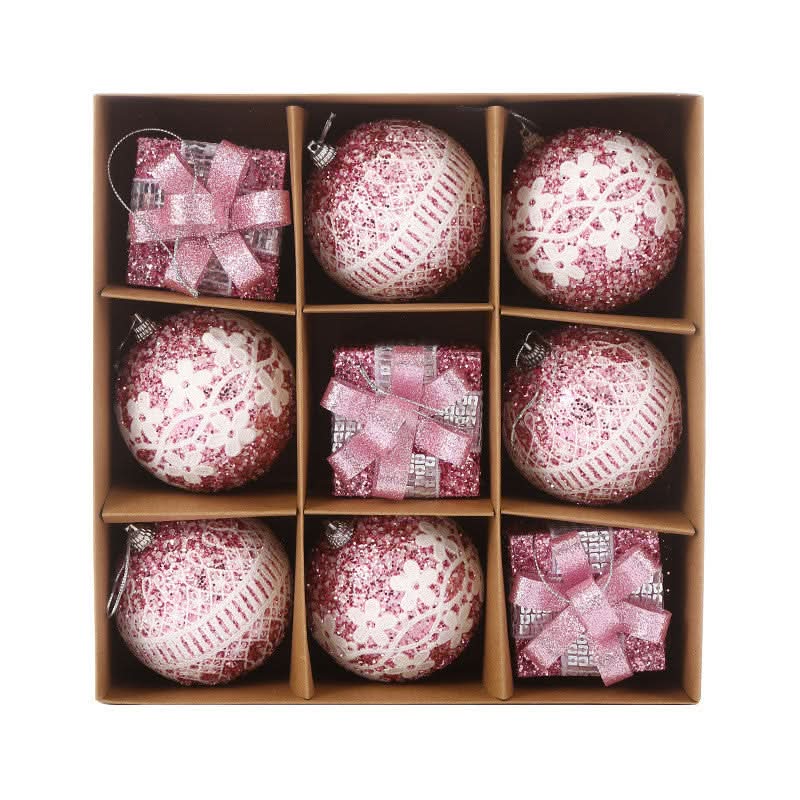 Christmas Baubles Set – 9 Pieces | 8CM