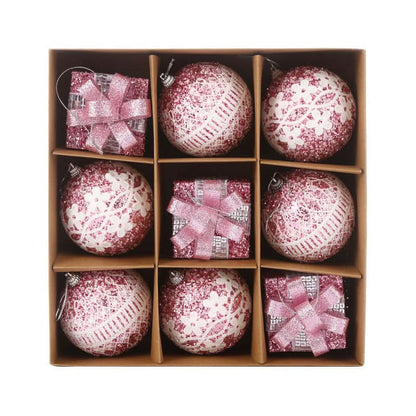 Christmas Baubles Set – 9 Pieces | 8CM