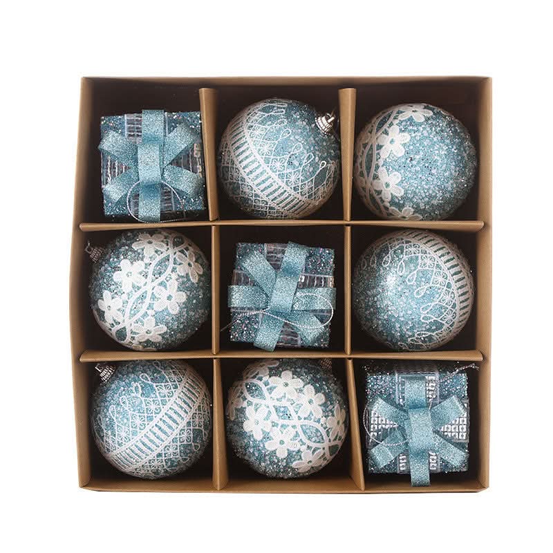 Christmas Baubles Set – 9 Pieces | 8CM